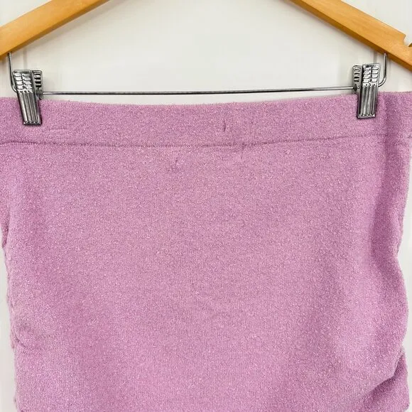 NWOT Free People Beach Cabo Skirt in Candy Lilac, Med, Ruched Vacation Festival