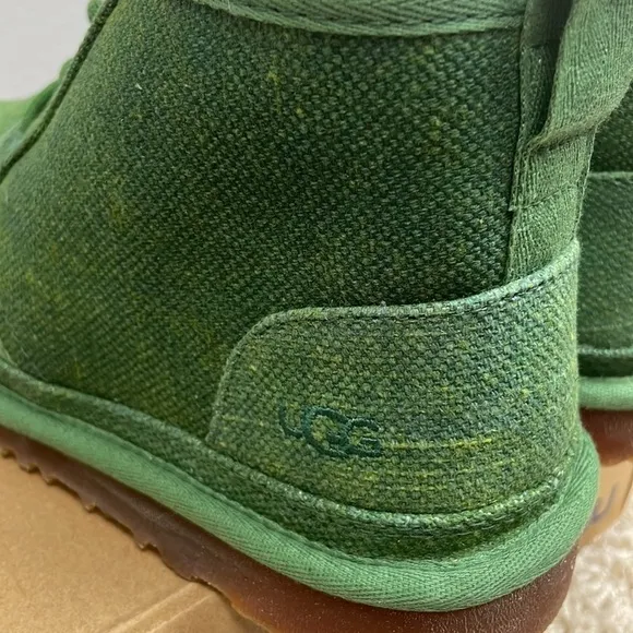 NWOT Men UGG SZ 10 Neumel Chukka Boots Tencel Natural Green Shearling Faux Fur