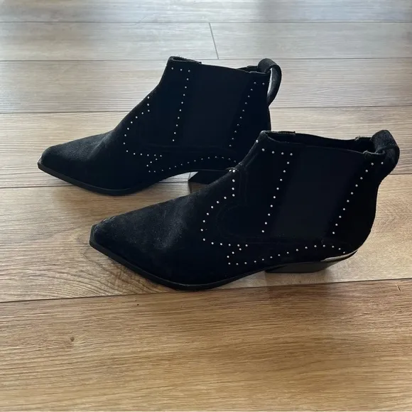 NWOT Rag &amp; Bone Size 5 / 35 Black Suede Westin Bootie Boots Stud