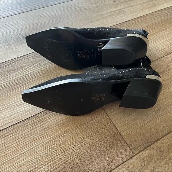 NWOT Rag &amp; Bone Size 5 / 35 Black Suede Westin Bootie Boots Stud