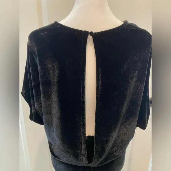 NWOT REISS Loretta Mini Dress in Black Velvet