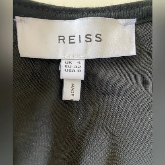 NWOT REISS Loretta Mini Dress in Black Velvet