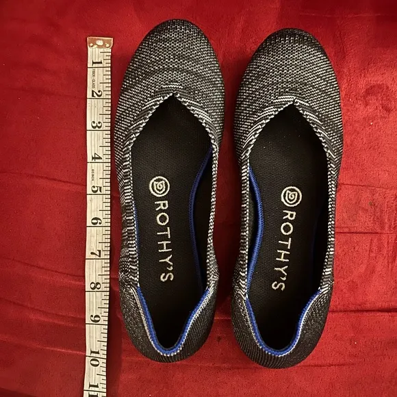 NWOT Rothy’s Women’s The Flat Black Heather Size 7 Shoe