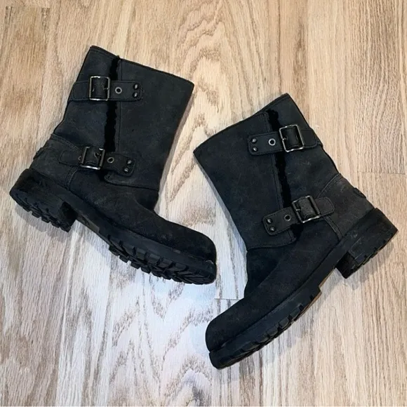 NWOT UGG Niels II Shearling Lined Dark Grey Waterproof Winter Boots Size‎ 6