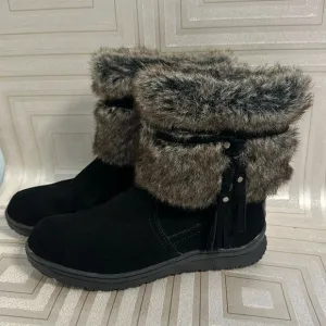 NWOT Women's Everett Faux Fur Trim Mid-Calf Boots