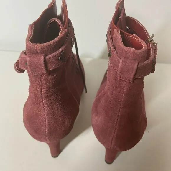NWOT Lou Lou de la Falaise Red Suede Boots