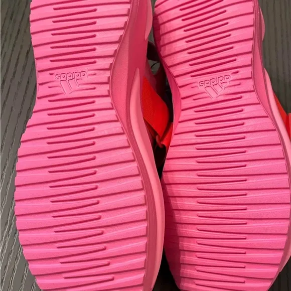 NWT Adidas Mehana Comfort Slip On Womens 11 M Casual Sandals IF8182 Pink &amp; Red