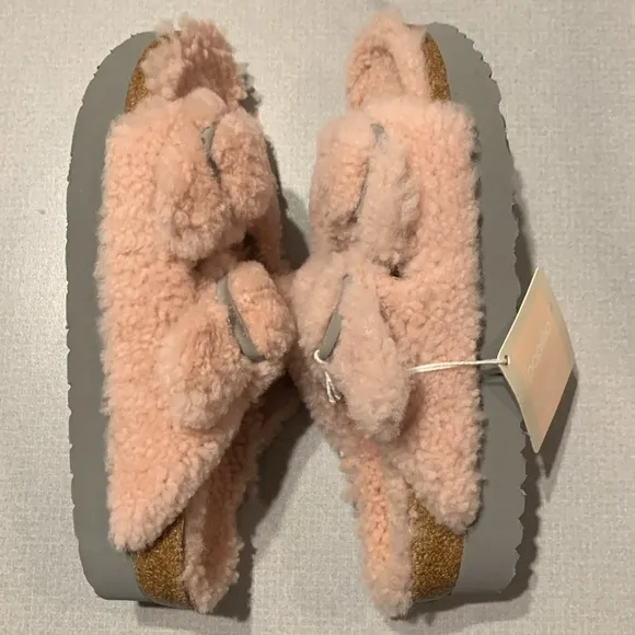 NWT Birkenstock Papilio Arizona Big Buckle Shearling Sandals Size US 9/EU 40