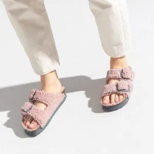 NWT Birkenstock Papilio Arizona Big Buckle Shearling Sandals Size US 9/EU 40