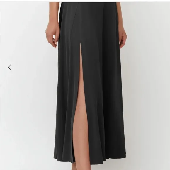 NWT Cuyana Washable Silk Maxi Skirt, Black, Small