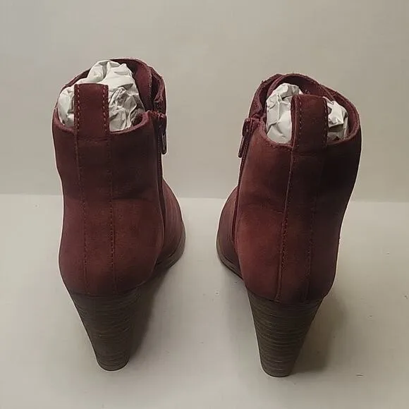 NWT Diba Blake Witchy Whimsygoth Classic Suede Wedge Heel Bootie Ankle Boots 8
