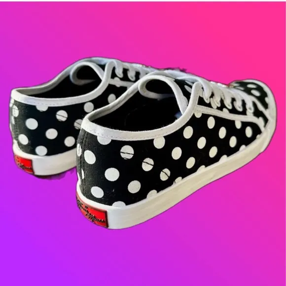 NWT Disney Shoes Keds Sneakers Minnie Mouse Polka Dots Girls Kids Toddlers Gift