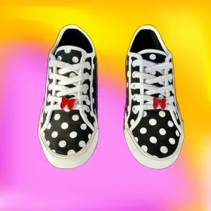 NWT Disney Shoes Keds Sneakers Minnie Mouse Polka Dots Girls Kids Toddlers Gift