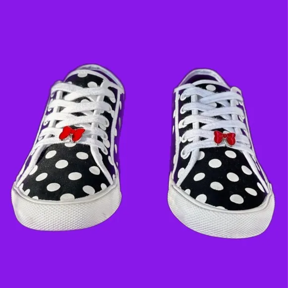NWT Disney Shoes Keds Sneakers Minnie Mouse Polka Dots Girls Kids Toddlers Gift