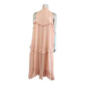 NWT ENTRO Tiered Maxi Dress Pink Size Medium — New with Tags, Perfect Condition!