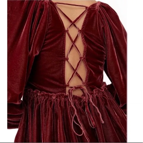 NWT Free People | Daphne Velvet Long Sleeve Minidress | XS