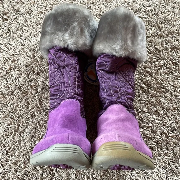 NWT Girl’s Timberland Purple Splash Blaster Boots Size 4.5
