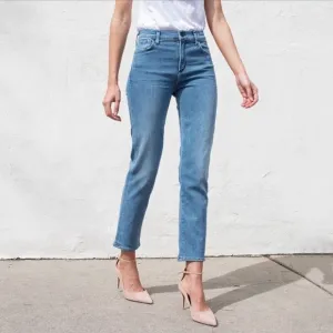 NWT GOLDSIGN x REVOLVE Semi Fit High Rise Slim Straight Jean, Size 24