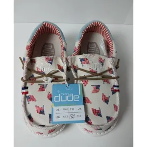 NWT Hey Dude Wally Americana Patriotic Slip On Sneaker Toddler Sz K10