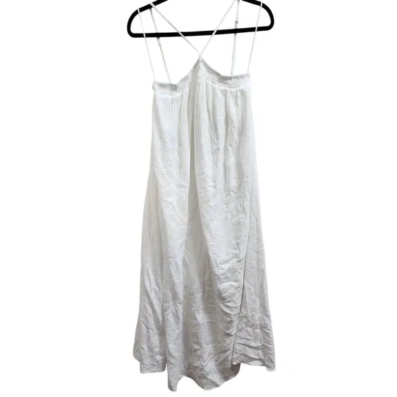 NWT J Crew Halter Maxi Dress in Resort White Soft Gauze Size M Retails $168