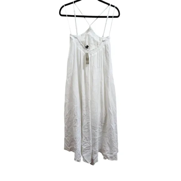 NWT J Crew Halter Maxi Dress in Resort White Soft Gauze Size M Retails $168