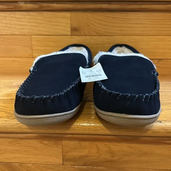 NWT J.Crew Men’s Navy Leather Loafers Winter Shoes Size 11