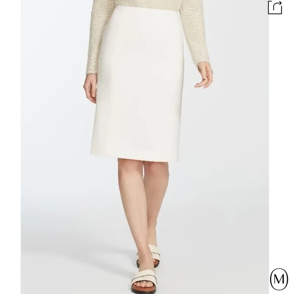 NWT LAFAYETTE 148 Finesse Crepe Slim Pencil Skirt