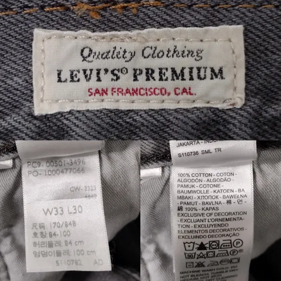 NWT Levi's Men's Gray Denim Classic Fit Casual Straight-Leg Jeans Sz 32×30
