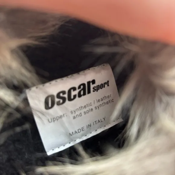 NWT Oscar Sport Tall Faux-Fur Boots Black Winter Boots Size 40