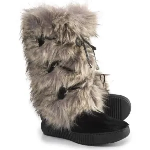 NWT Oscar Sport Tall Faux-Fur Boots Black Winter Boots Size 40