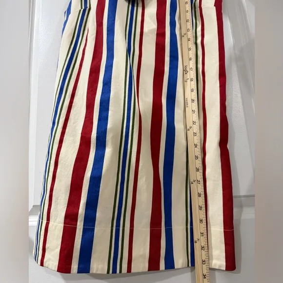 NWT Pomander Place Stripe Kira Dress M 100% Cotton Patriotic Style Retail: $128