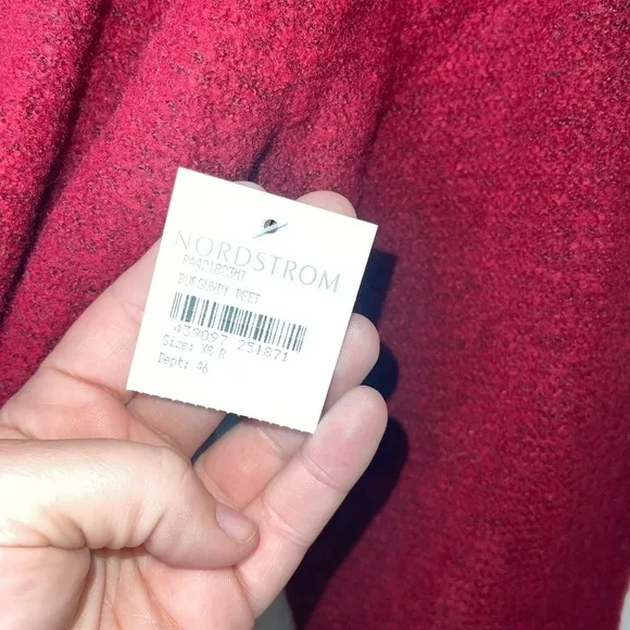 NWT RACHEL PARCELL Cranberry Burgundy  Wrap Sweater Top Size XS