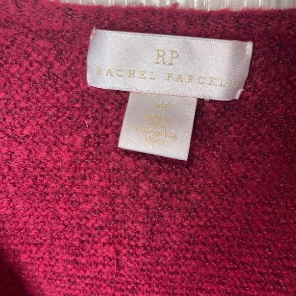 NWT RACHEL PARCELL Cranberry Burgundy  Wrap Sweater Top Size XS