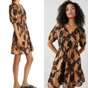 NWT  Rails Amabella Dress in Tigers Eye Print Small