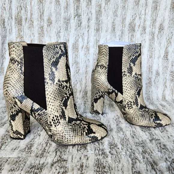 NWT Sam Edelman &quot;Case&quot; Snake Print Python Ankle Heel Boots | Women's Size 7.5