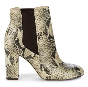 NWT Sam Edelman &quot;Case&quot; Snake Print Python Ankle Heel Boots | Women's Size 7.5