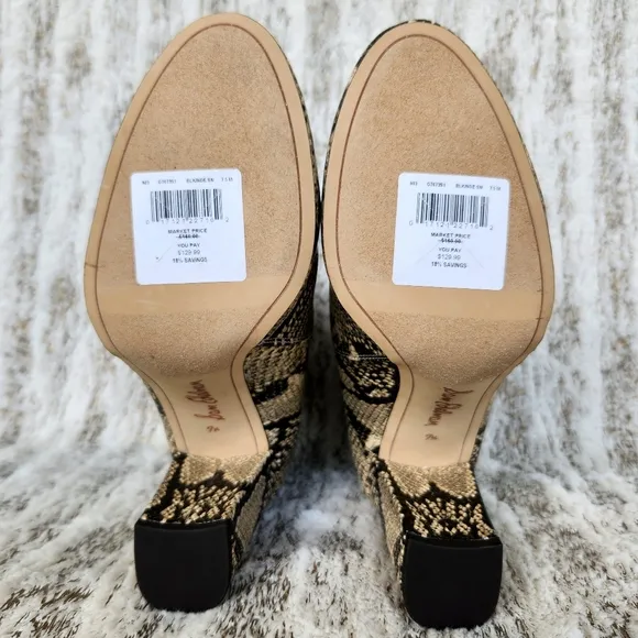NWT Sam Edelman &quot;Case&quot; Snake Print Python Ankle Heel Boots | Women's Size 7.5