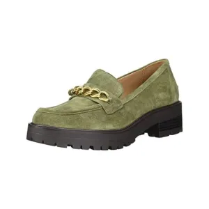 NWT SAM EDELMAN Womens Green Chain Taelor Slip On Leather Loafers Shoes 5.5 M