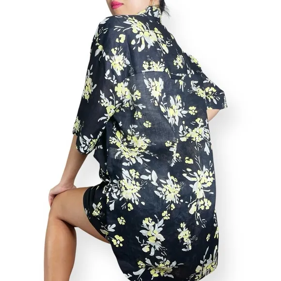 NWT SHONA JOY Goldie Linen Shirt &amp; Short Set Size US 4