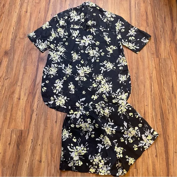 NWT SHONA JOY Goldie Linen Shirt &amp; Short Set Size US 4