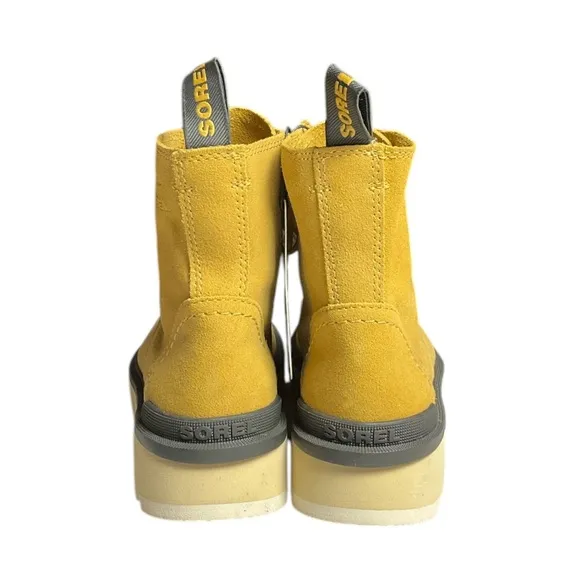 NWT Sorel Hi-Line Lace Boots Geo Yellow 5