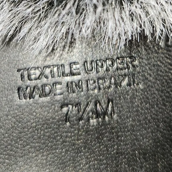 NWT Talbots Tish Buckle Faux Fur Trim Flannel Ankle Boots Grey Gray Women's 7.5