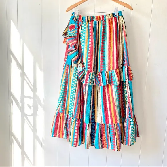 NWT Verb by Pallavi Singhee Ruffled Midi Skirt Small