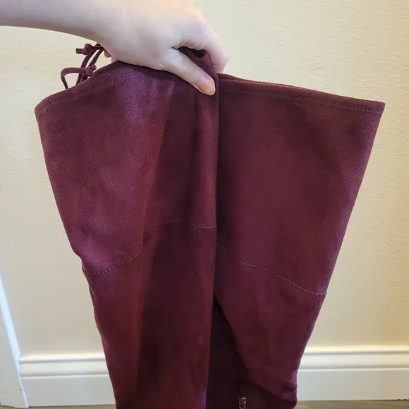 NWT Vince Camuto Suede Over-the-knee boots Burgundy 6.5