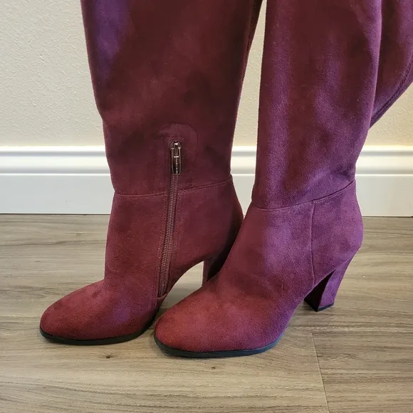 NWT Vince Camuto Suede Over-the-knee boots Burgundy 6.5