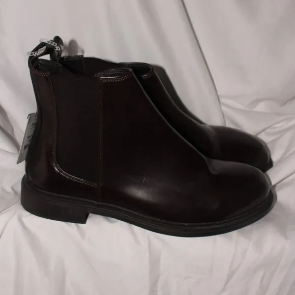 NWT Zara Man Dark Brown Chelsea Ankle Boots US Size 11