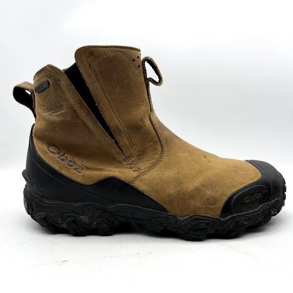 Oboz Big Sky Mid Brown Insulated Waterproof Outdoor Hiking Boots Men's Size 9