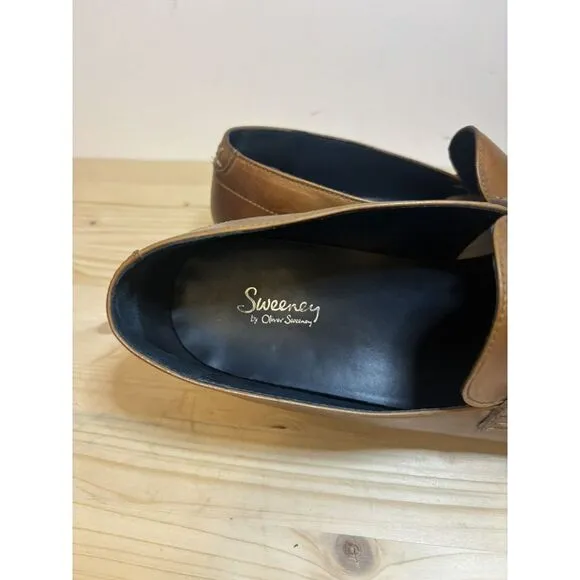 Oliver Sweeney Italy Mens Sz 11 Imola Brown‎ Leather Loafers Shoes H13
