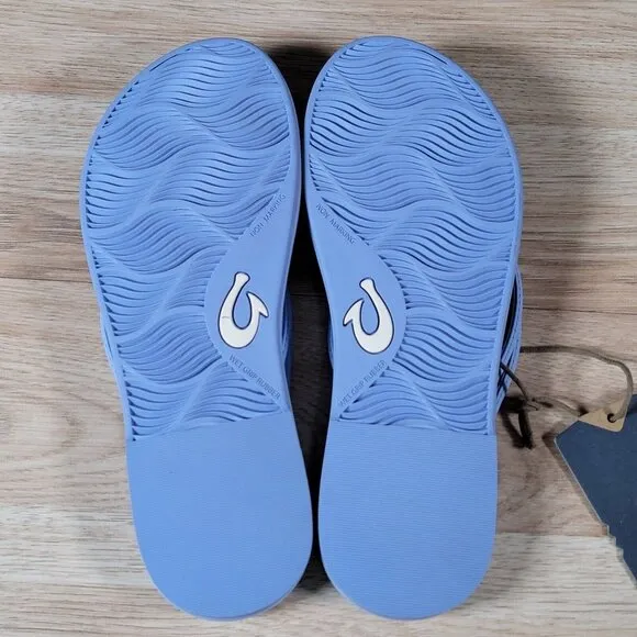 OluKai AKA Sandals Womens Size 8 Cloud Blue Beach Slippers Flip Flops 20509-3N3N
