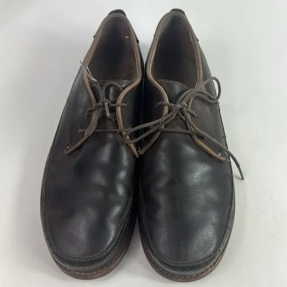 Olukai Honolulu Lace Dark Brown Leather Rubber Sole Casual shoes